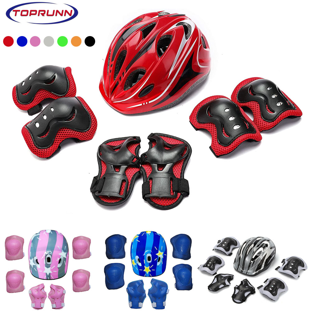Cycling Gear Kids - Bantalan Pergelangan Tangan Siku Lutut Helm