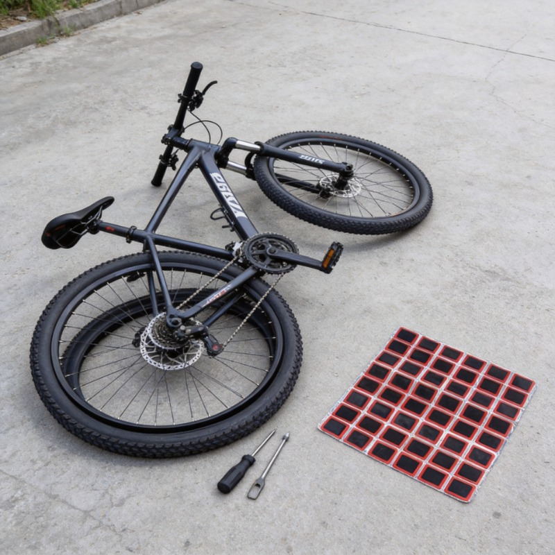 Bike Tube Repair Kit - Tambalan Ban Sepeda Karet 25mm, Kit