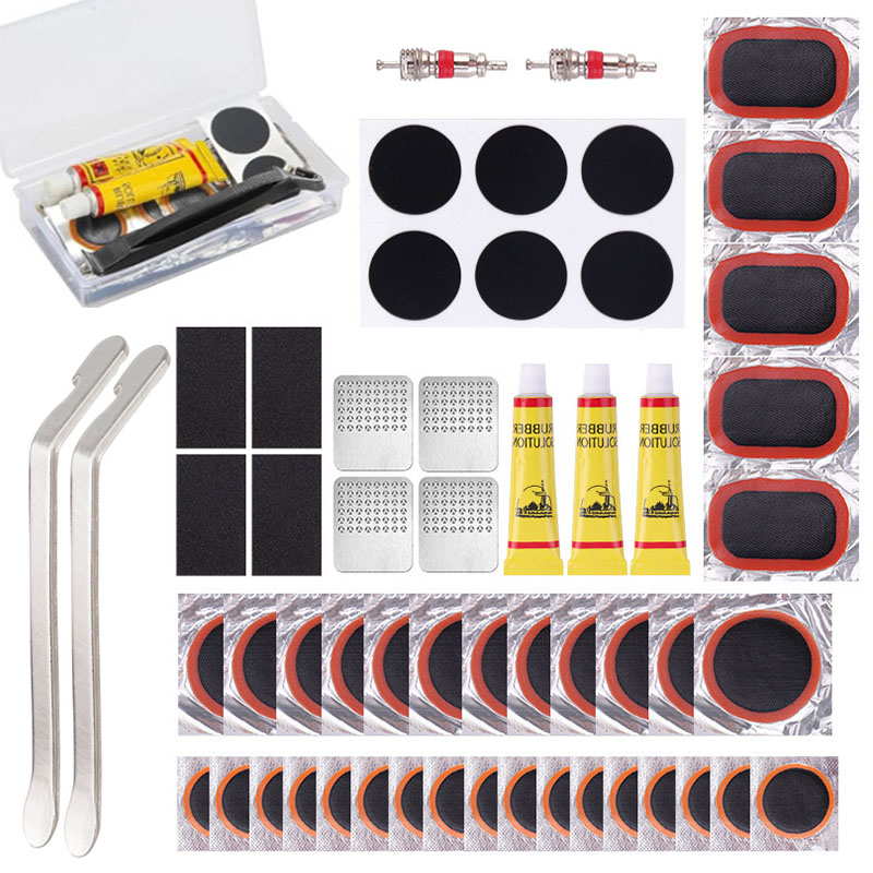 Bike Tube Repair Kit - Perlengkapan Perbaikan Ban Sepeda, Tambalan Karet,