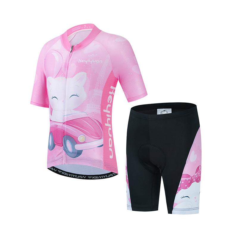 Cycling Gear Kids - KEYIYUAN Setelan Jersey Bersepeda Balap Anak