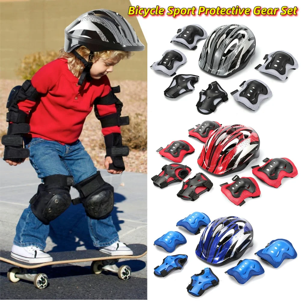 Cycling Gear Kids - 7 Buah Set Perlengkapan Pelindung Olahraga