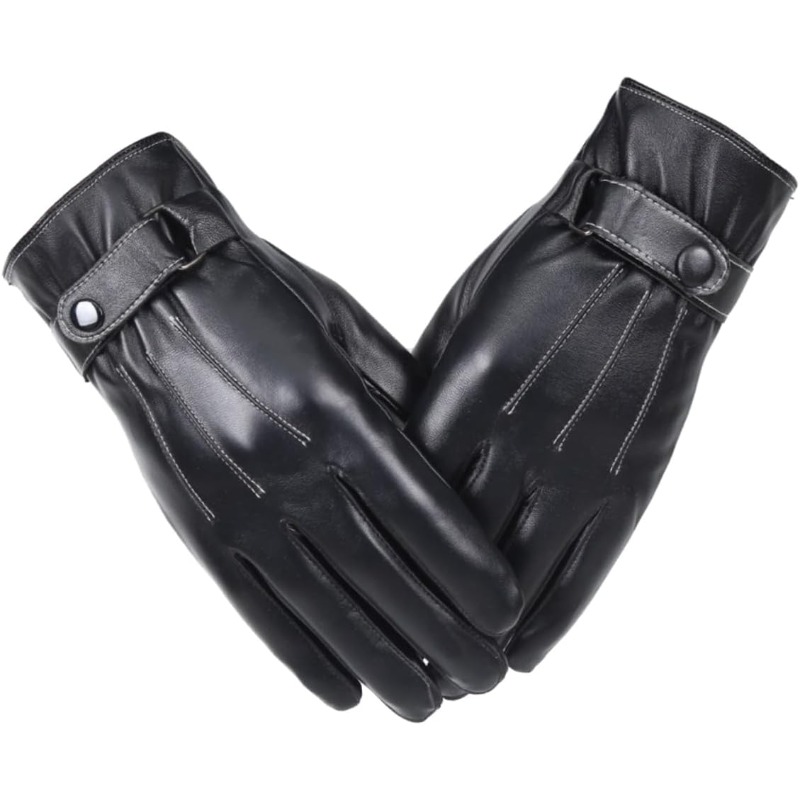 Cycling Hand Gear - Sarung Tangan Pria Kulit PU Berlapis